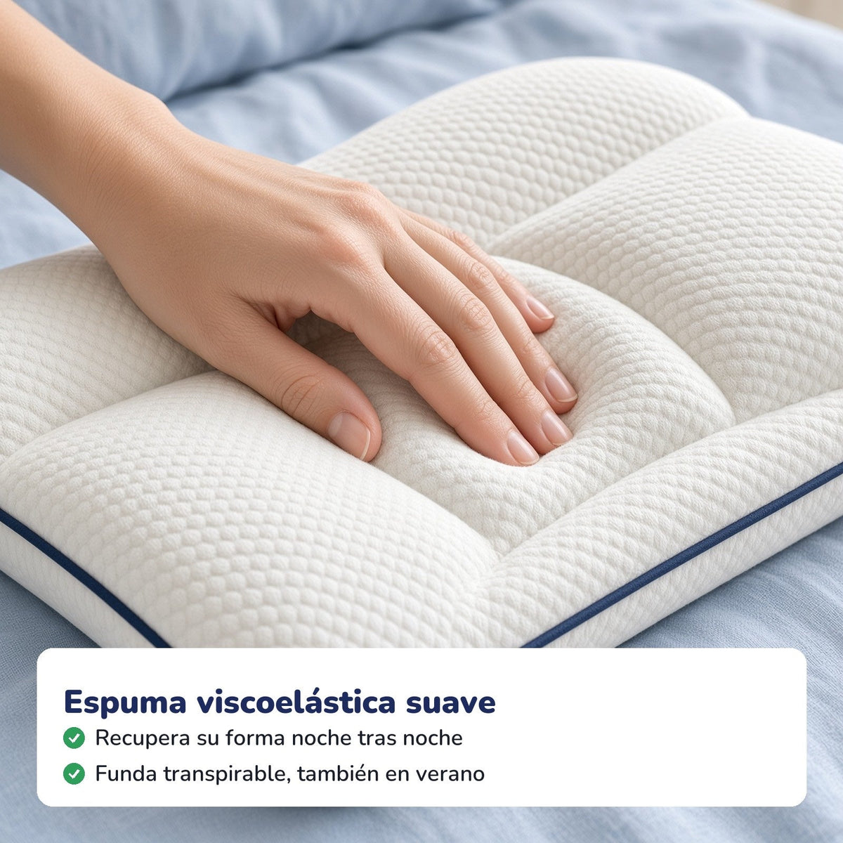 Espuma viscoelástica y funda transpirable